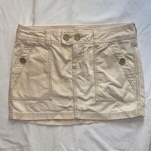 Vintage Abercrombie & Fitch Cream Corduroy Mini Skirt